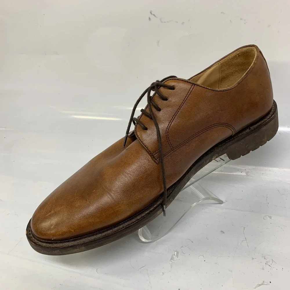 Warfield & Grand Brewer Dress Oxfords 12 Brown Mens Leather Round‎ Toe